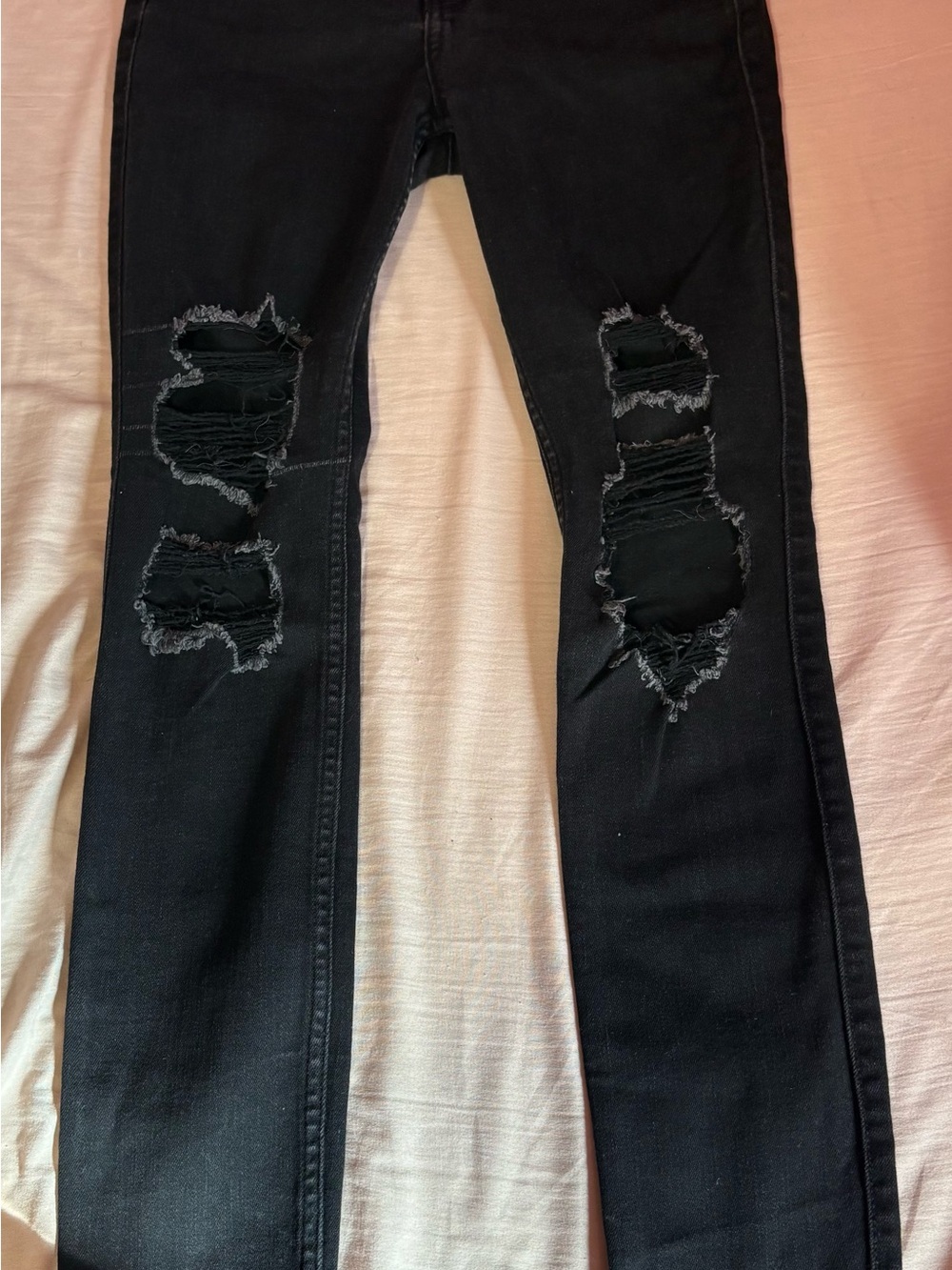 Hollister Black Distressed Skinny Jeans